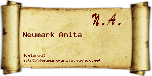 Neumark Anita névjegykártya
